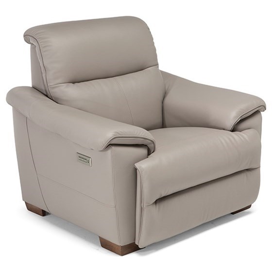 Natuzzi Editions Potenza Contemporary Wall Hugger Power Recliner with